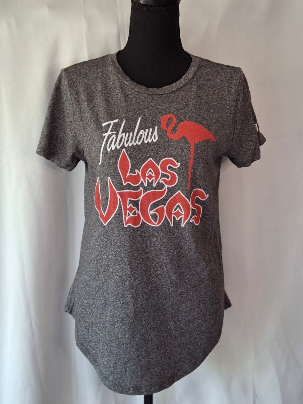 American Eagle Tailgate Gray Las Vegas Flamingo Graphic Tee Sz M